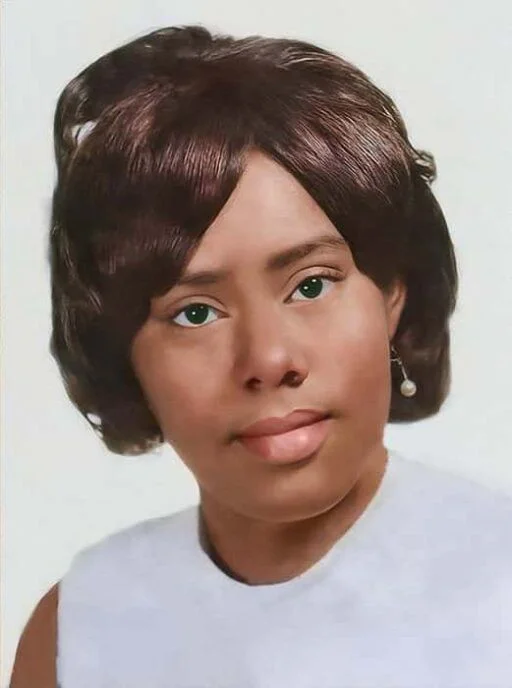 Restored keepsake portrait after AI scratch repair and enhancement